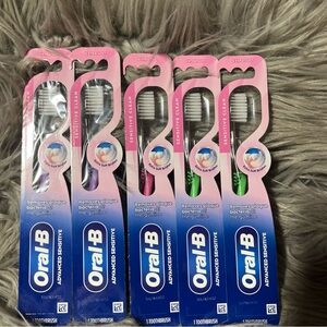 Advanced Sensitive Toothbrush Set - Blue, Green lot of 5